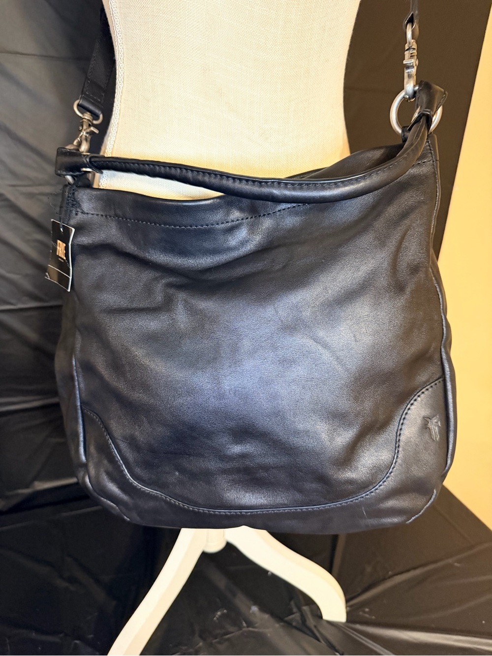 FRYE Black Leather Shoulder Bag